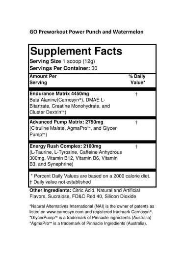 GO Preworkout 360g